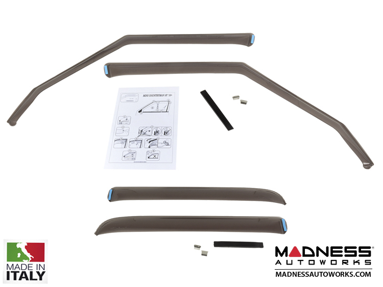 MINI Cooper Countryman Side Window Air Deflectors by Farad - Front and Rear (R60 Model)